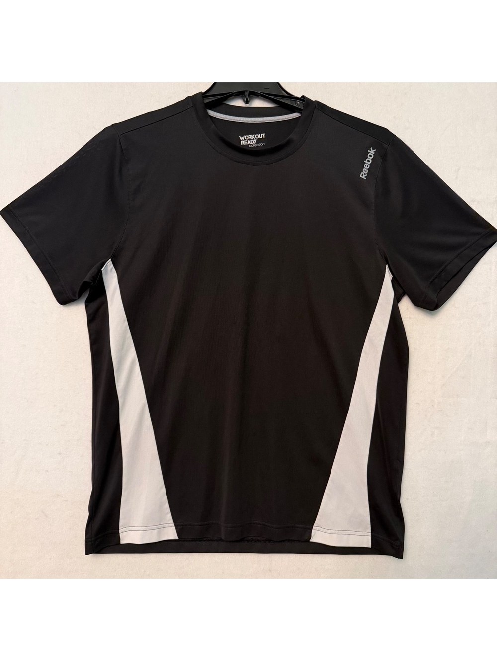 Reebok Workout Ready Performance T-Shirt Men's Large Black & White Short Sleeve